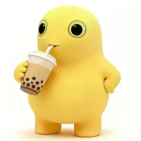 喝奶茶的小奶蛙